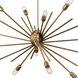 Xenia 14 Light 54 inch Matte Gold Chandelier Ceiling Light