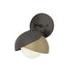 Brooklyn 1 Light 7.2 inch Oil Rubbed Bronze and Soft Gold Bath Sconce Wall Light in Oil Rubbed Bronze/Soft Gold