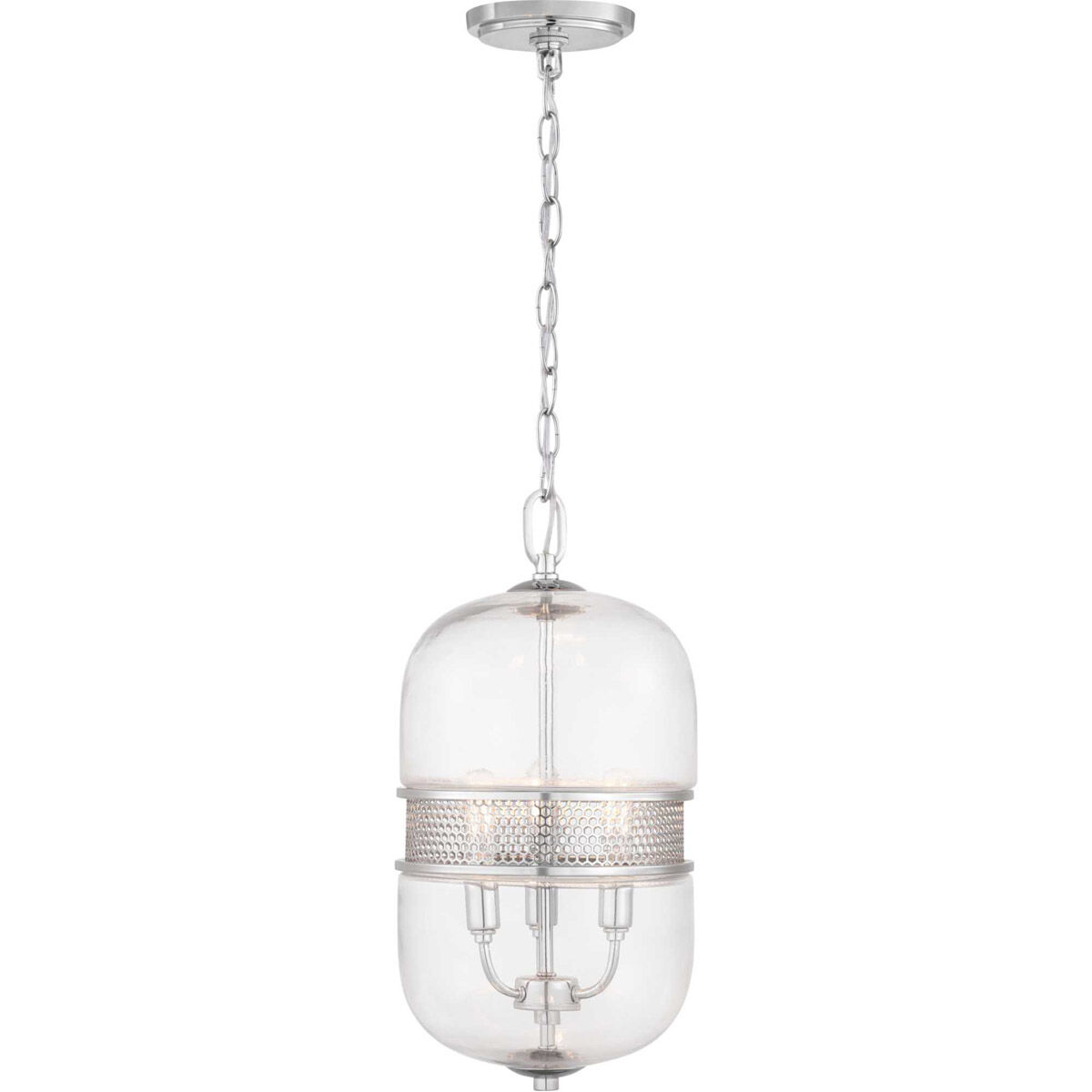 Gregory 3 Light 9 inch Polished Chrome Pendant Ceiling Light