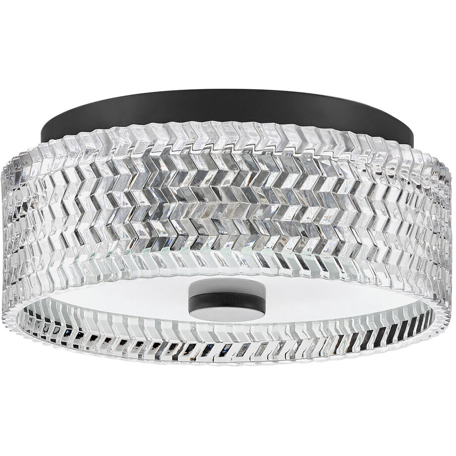 Elle 2 Light 12 inch Black Bath Light Wall Light, Flush Mount