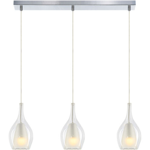 Jericho 3 Light 5.88 inch Chrome Pendant Ceiling Light
