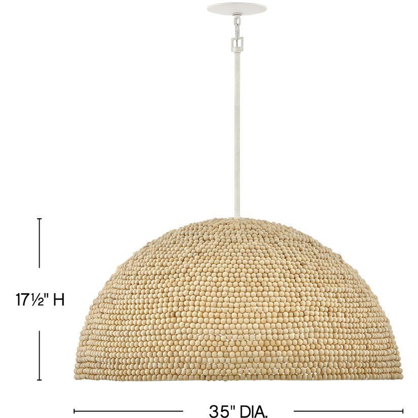 Dalia 3 Light 35 inch Textured Plaster Chandelier Ceiling Light, Drum