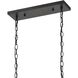 Barrow 6 Light 36 inch Birchwood with Matte Black Linear Chandelier Ceiling Light