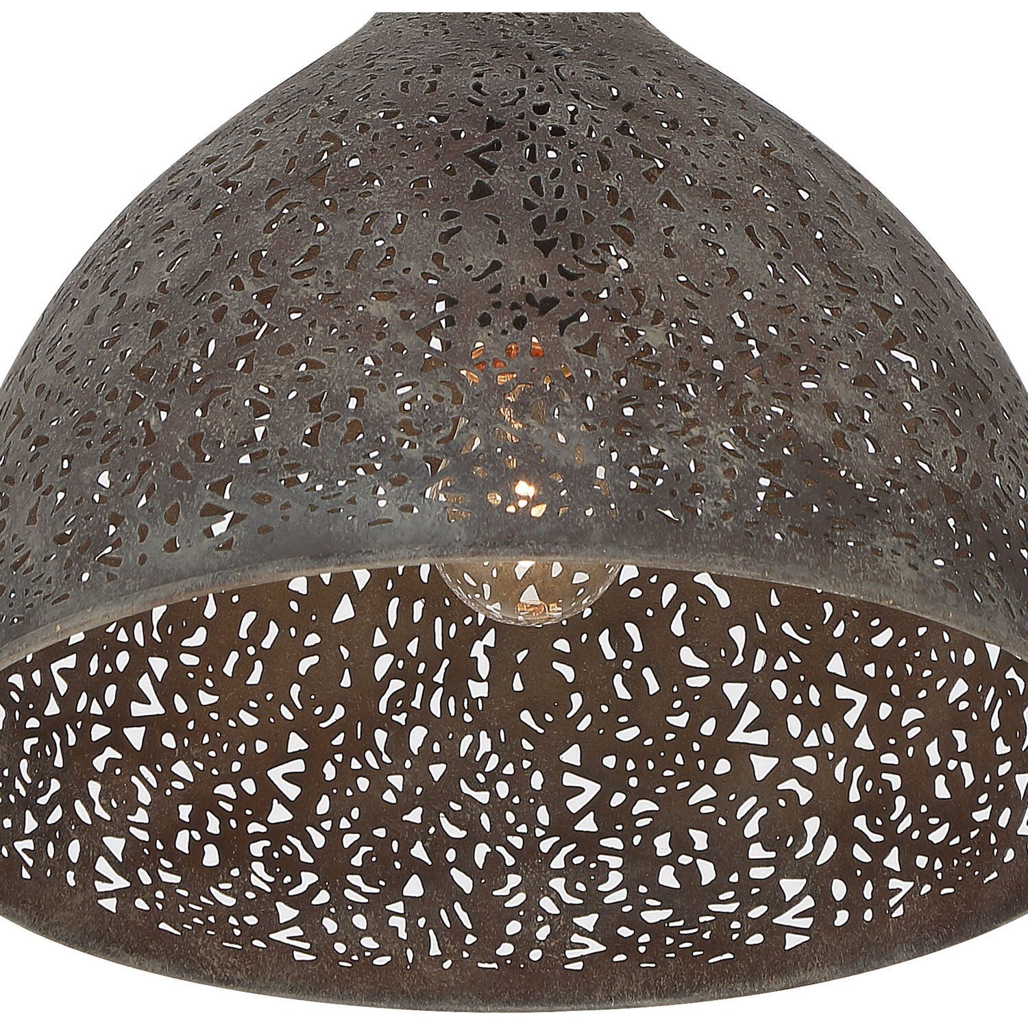 Jasmine 1 Light 14 inch Forged Bronze Semi Flush Ceiling Light