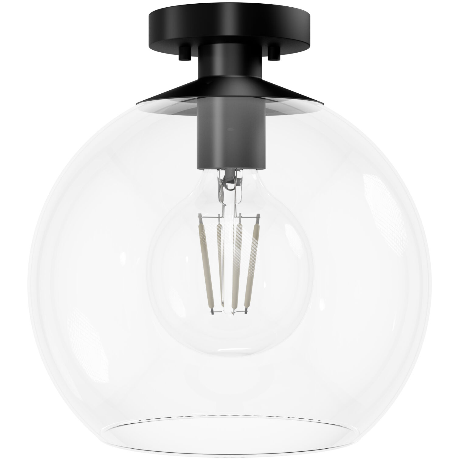 Xidane 1 Light 12 inch Matte Black Pendant Ceiling Light