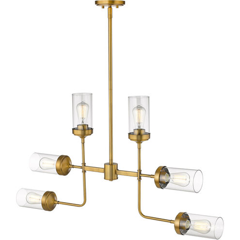 Calliope 6 Light 41.5 inch Foundry Brass Chandelier Ceiling Light
