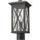 Brookside 1 Light 16.5 inch Black Outdoor Post Mount Fixture