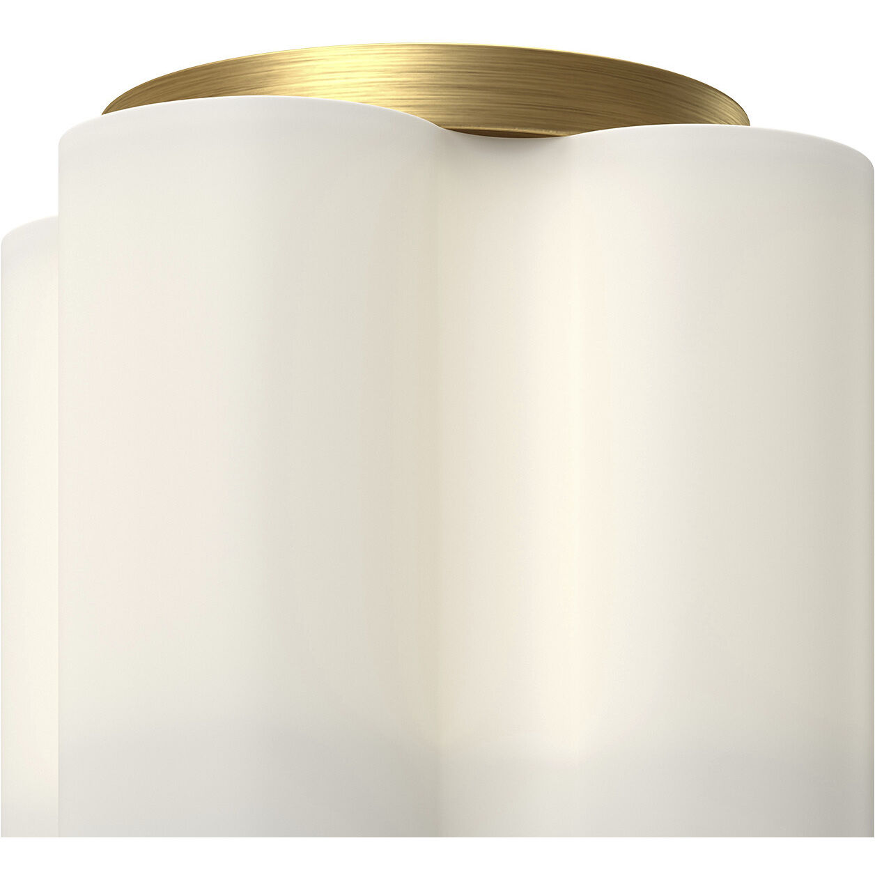 Clover LED 8.38 inch Brushed Gold/Opal Glass Flush Mount Ceiling Light