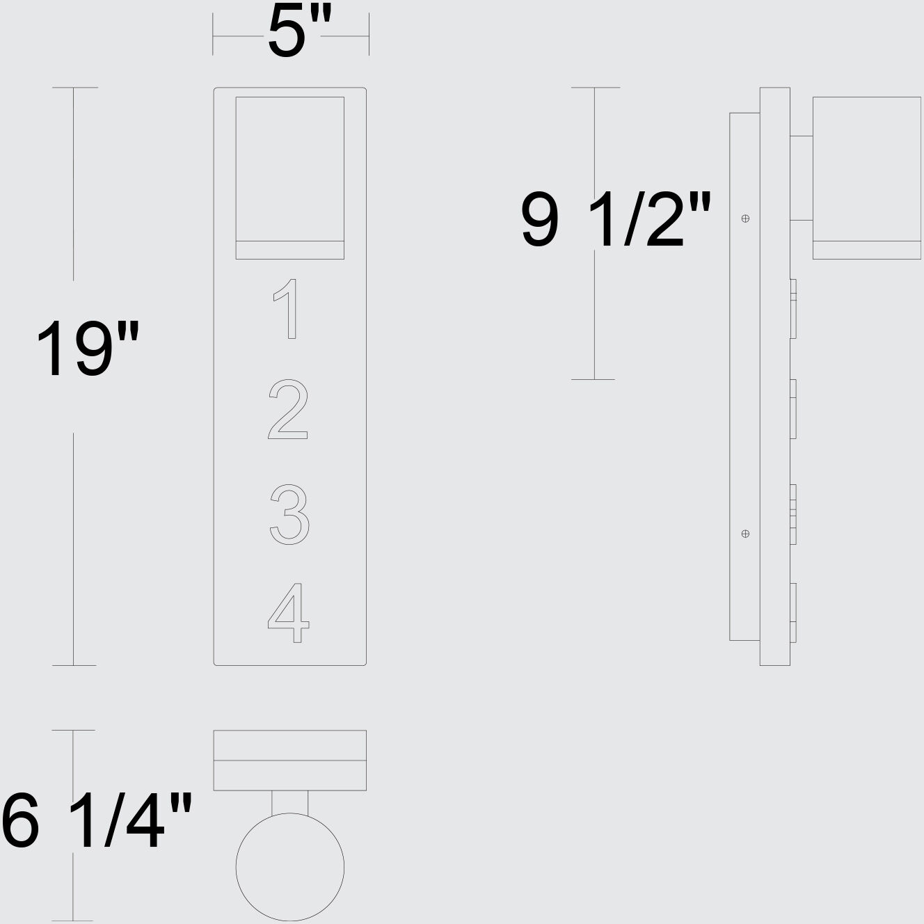 Woodone LED 19 inch Sand Black Outdoor Wall Sconce