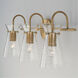 Mila 3 Light 24 inch Aged Brass Vanity Light Wall Light