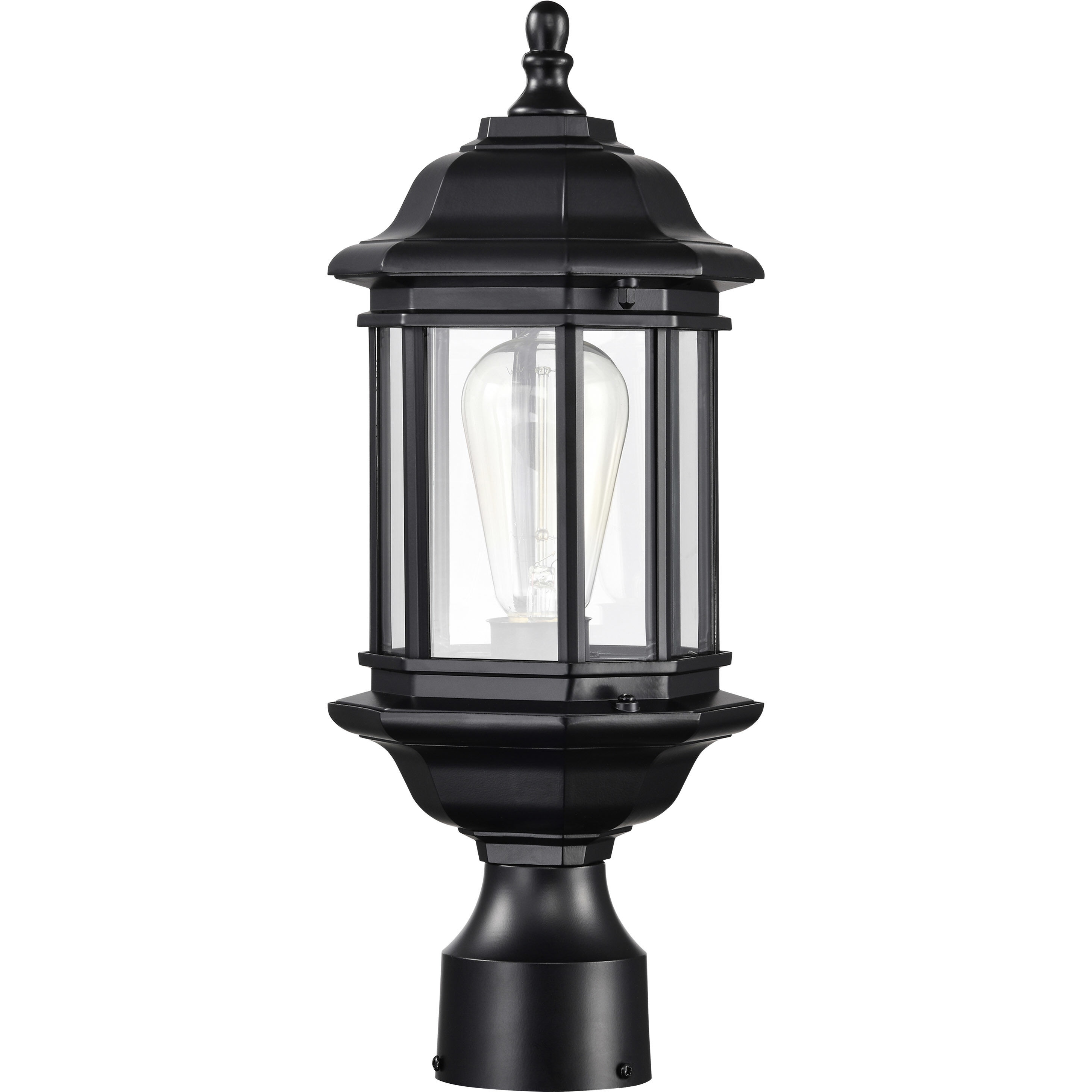 Hopkins 17 inch Matte Black Post Lantern, Small