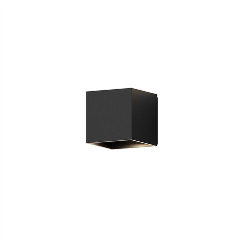 Qube 2 Light 3.25 inch Textured Black Indoor-Outdoor Sconce