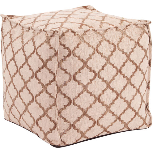 Pouf 18 inch Moroccan Gold Square Ottoman with Cover