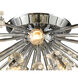 Starburst 8 Light 26 inch Polished Chrome with Clear Semi Flush Mount Ceiling Light
