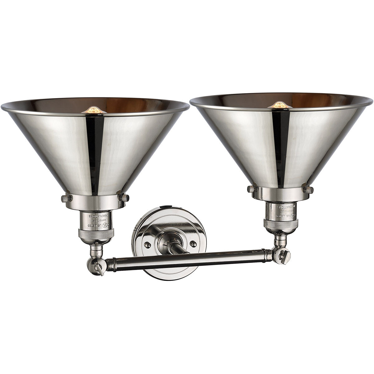 Franklin Restoration Briarcliff 2 Light 19 inch Polished Nickel Bath Vanity Light Wall Light, Franklin Restoration