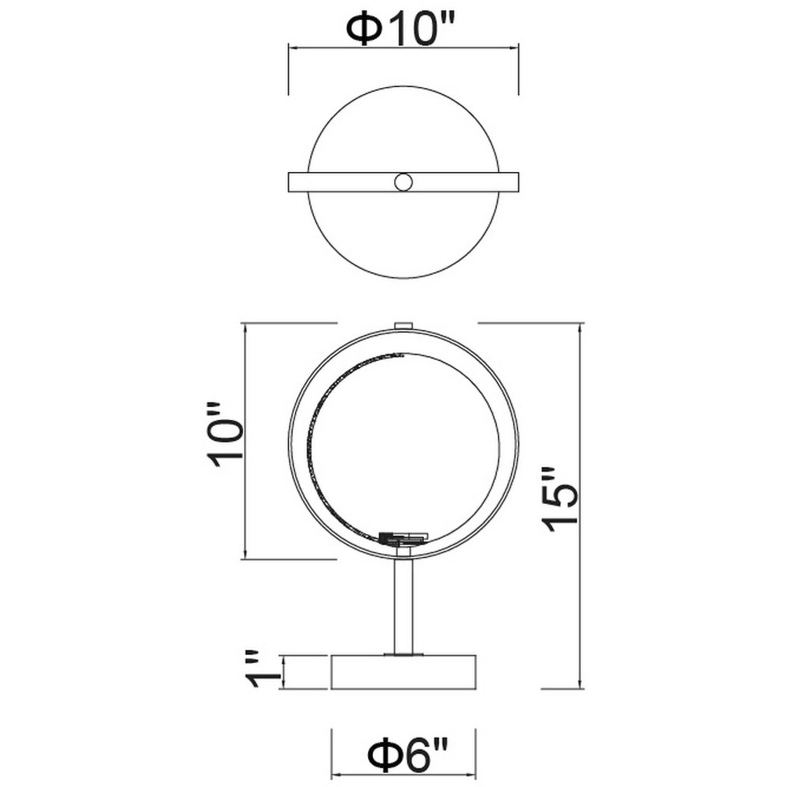 Da Vinci 15 inch 7.00 watt Brass Table Lamp Portable Light