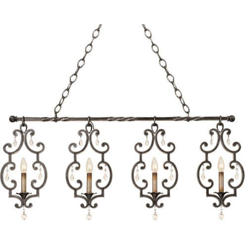 Montgomery 4 Light 44 inch Vintage Iron Island Ceiling Light