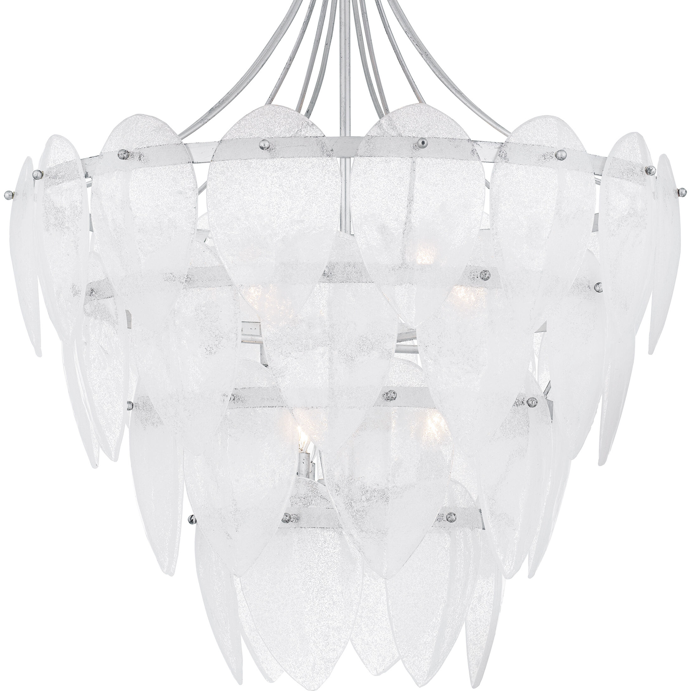 Lilestone 7 Light 28 inch Silver Leaf Pendant Ceiling Light, Large
