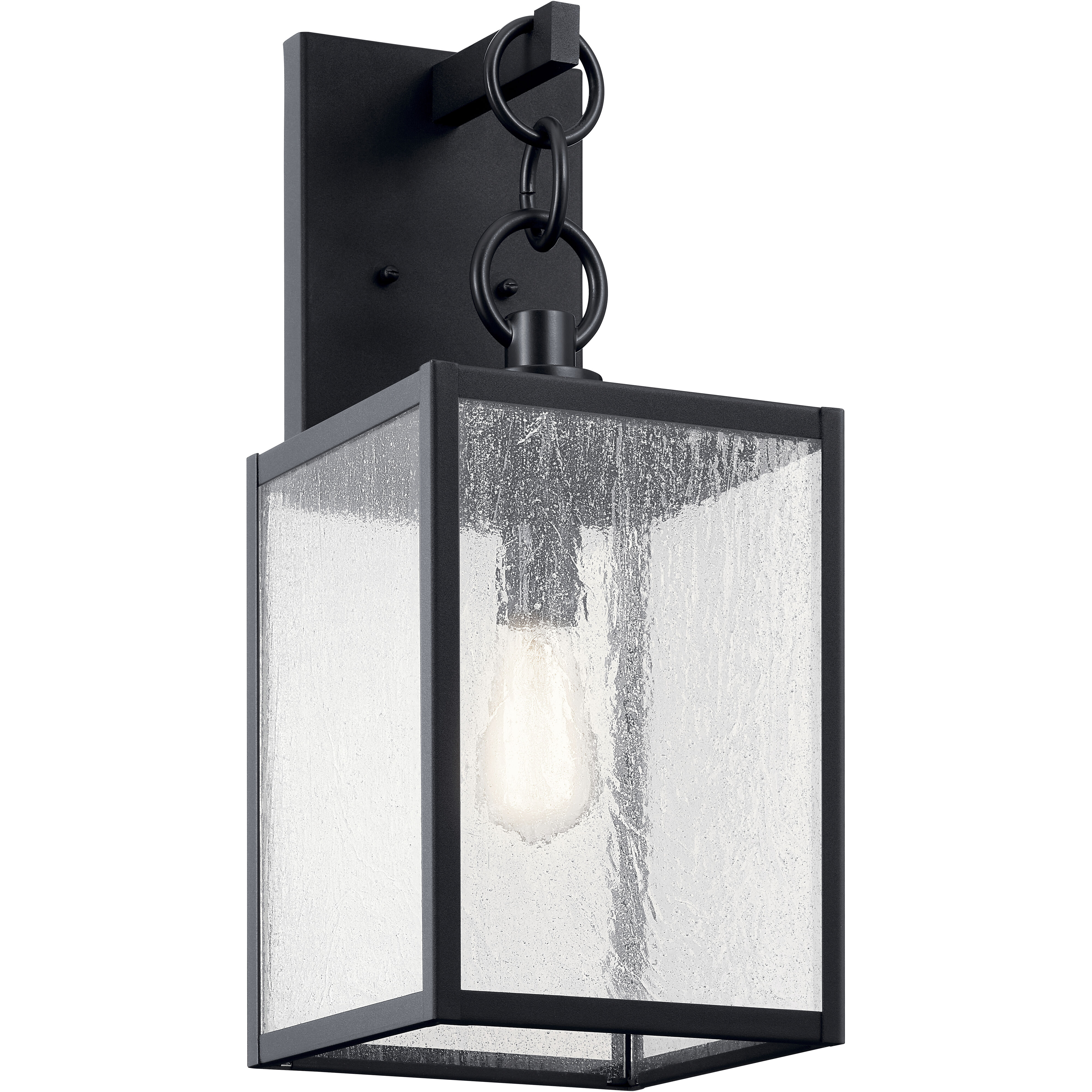 Lahden 1 Light 21.75 inch Black Textured Outdoor Wall Sconce, Large