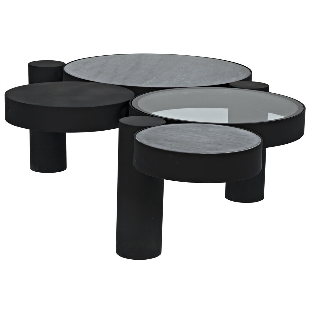 Trypo 68 X 42 inch Matte Black Coffee Table