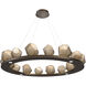 Gem LED 48.7 inch Flat Bronze Chandelier Ceiling Light, Ring