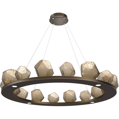 Gem LED 48.7 inch Flat Bronze Chandelier Ceiling Light, Ring