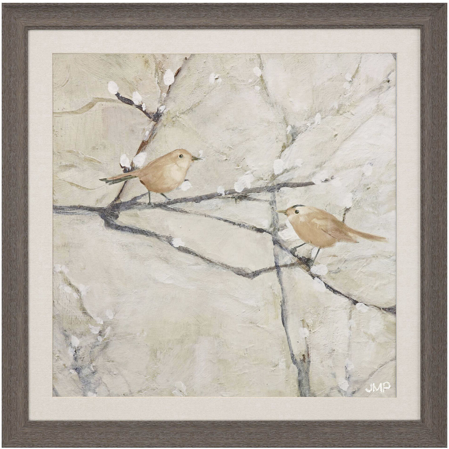 Budding Willow Neutral and Orange and Gray and Brown Framed Art, Propac
