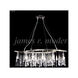 Fashionable Broadway 10 Light 13 inch Silver Crystal Chandelier Ceiling Light, Adjustable