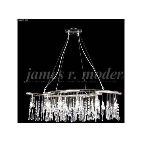 Fashionable Broadway 10 Light 13 inch Silver Crystal Chandelier Ceiling Light, Adjustable
