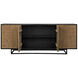Ra 76 X 20 inch Hand Rubbed Black with Teak Sideboard