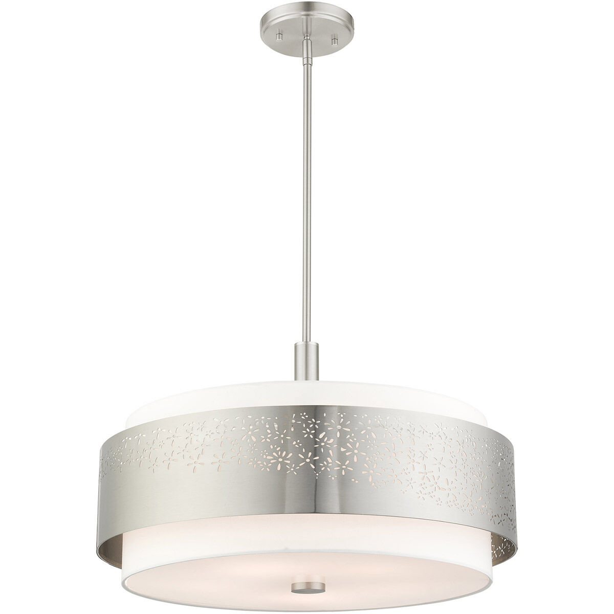 Noria 5 Light 24 inch Brushed Nickel Chandelier Ceiling Light