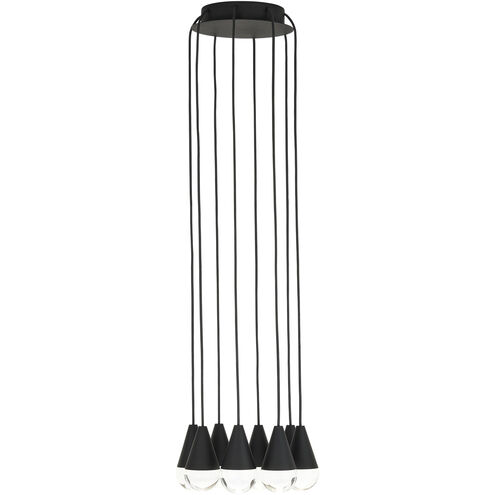 Sean Lavin Cupola LED Nightshade Black Chandelier Ceiling Light, Integrated LED