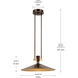 Tenon LED Lacquered Bronze Pendant Ceiling Light