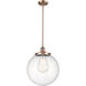 Franklin Restoration Beacon LED 14 inch Antique Copper Pendant Ceiling Light in Seedy