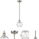 Ballston Small Deco Swirl 1 Light 6 inch Brushed Satin Nickel Pendant Ceiling Light, Ballston
