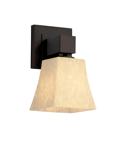 Fusion 1 Light 6 inch Dark Bronze Wall Sconce Wall Light in Droplet, Square Flared, Incandescent