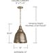 Sedona 1 Light 12 inch Oxidized Nickel Pendant Ceiling Light