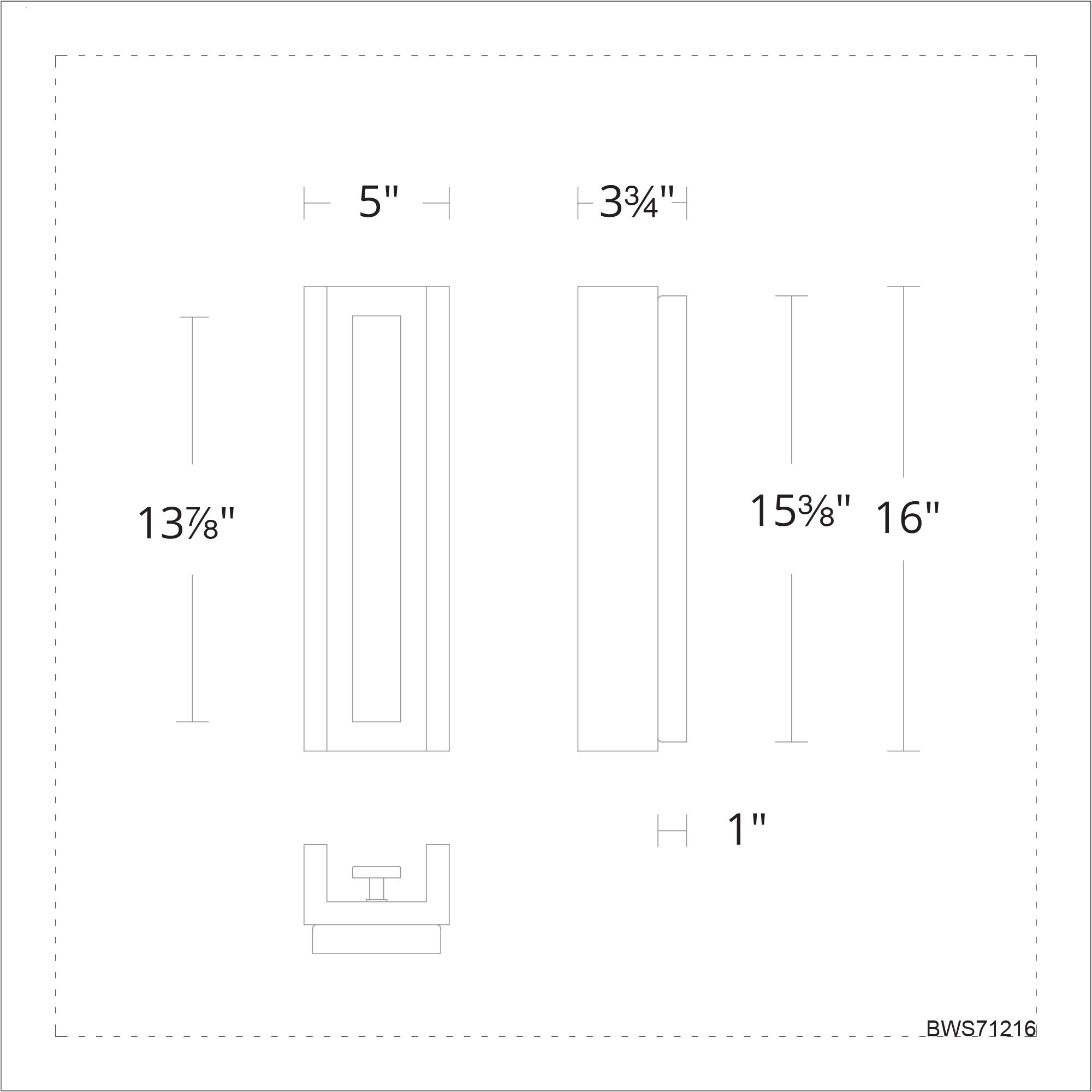 Magnate LED 5 inch Black ADA Wall Sconce Wall Light, Beyond