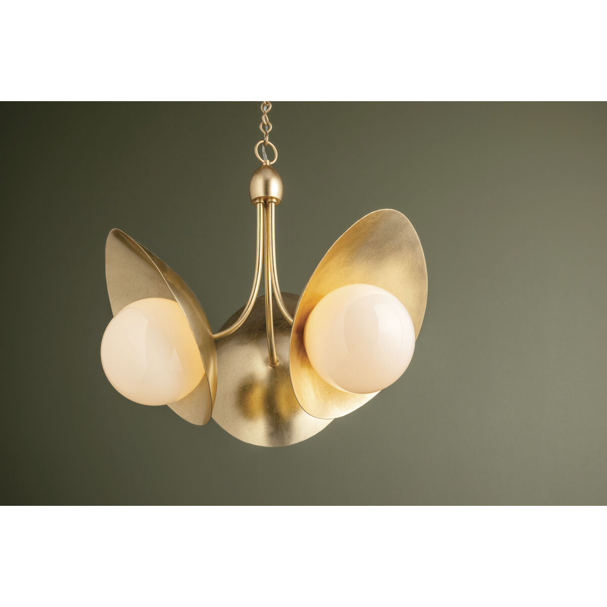 Olson 3 Light 24.25 inch Vintage Gold Leaf Chandelier Ceiling Light