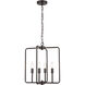 Park Slope 4 Light 15.75 inch Oil Rubbed Bronze Pendant Ceiling Light