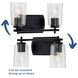 Adley 2 Light 14 inch Matte Black Bath Vanity Wall Light