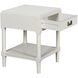 Samantha 20 X 15.75 inch White and Antique Gold Accent Table