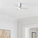Atlas Irene-5HLK 42 inch Gloss White with Matte White Blades Flush Mount Paddle Fan, Flush Mounted