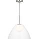 Drew & Jonathan Suma 1 Light 16 inch Brushed Nickel Pendant Ceiling Light, Medium