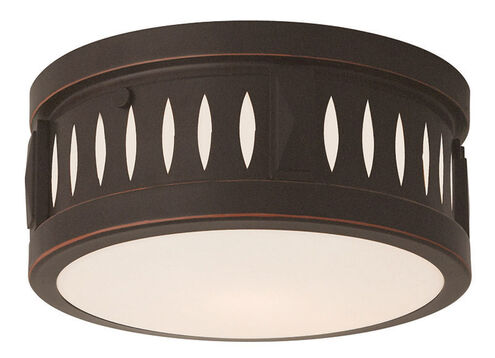 Vista 2 Light 10 inch Olde Bronze Flush Mount Ceiling Light