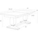 Rhaenyra 86 X 42 inch Sand Beige Extension Dining Table