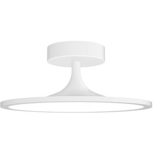 Issa LED 12 inch White Semi Flush Mount Ceiling Light in Matte White