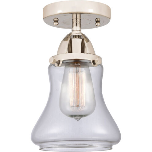 Nouveau 2 Bellmont 1 Light 6 inch Polished Nickel Semi-Flush Mount Ceiling Light in Clear Glass