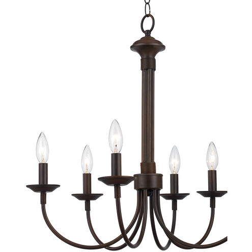Candle 6 Light 24 inch Rubbed Oil Bronze Chandelier Ceiling Light