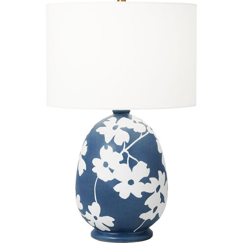 Hable Lila 22.5 inch 9 watt Semi Matte Navy Blue Table Lamp Portable Light